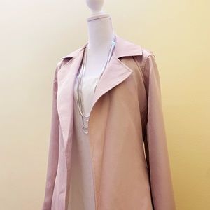 Express Pink Trench Coat Light
